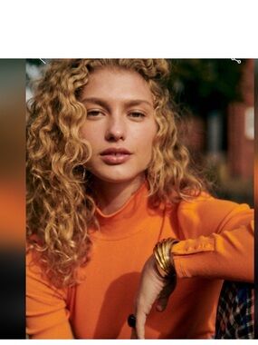 Sézane Felix Ribbed Jumper - Orange - Medium